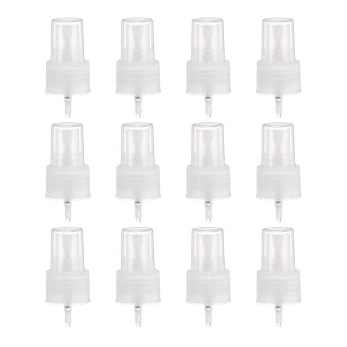 uxcell Spray Top 12Pcs 24/410 Plastic Fine Mist Reusable Replacement Clear | Spray Bottle Pump Plastic Top Reusable Replacement for Cosmetic Perfume and Body Sprays Bottle - color: Clear, size: 24/410