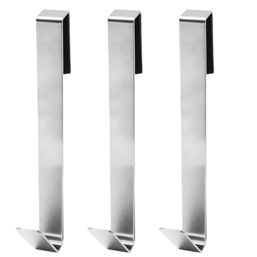 Zorfeter 10 Inch Extended Over Shower Door Hook, Stainless Steel Heavy Duty Shower Hooks Drilling-Free Towel Hooks for Bathroom Frameless Glass Shower Door - 3 Packs - size: 10 Inch