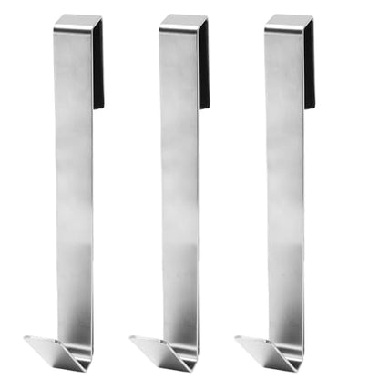 Zorfeter 10 Inch Extended Over Shower Door Hook, Stainless Steel Heavy Duty Shower Hooks Drilling-Free Towel Hooks for Bathroom Frameless Glass Shower Door - 3 Packs - size: 10 Inch