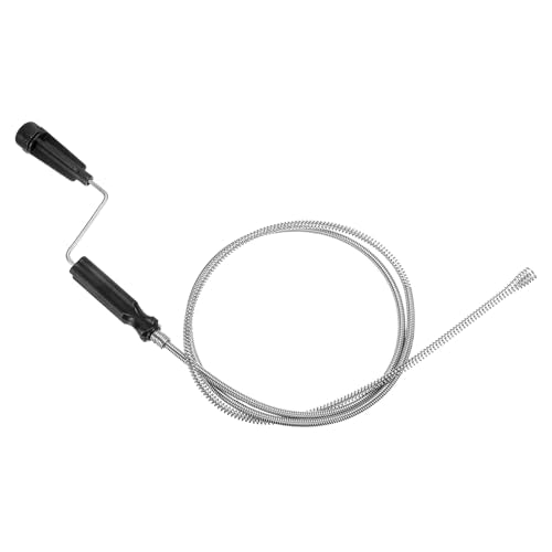 HARFINGTON Drain Augers 5 Ft Stainless Steel Flexible Plumbing Auger Hair Drain Cleaner Tool Toilet Auger Clog Remover Tool for Kitchen Bathroom Shower Sink Toilet Bathtub, Black - color: Black, size: 1.4m