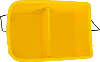 Industrial Mop Bucket with Wringer, Basics Side Press 5.28 Gallon Commercial Mop Bucket with Wheels Yellow Color Combo Bucket for Home Cleaning (Yellow)