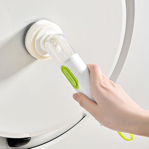Genérico Soap Dispensing Brush, Dish Washing Brush with Pressure, Pot Sink with Automatic Liquid Addition – for Countertop Sink Bathroom Pots Pans