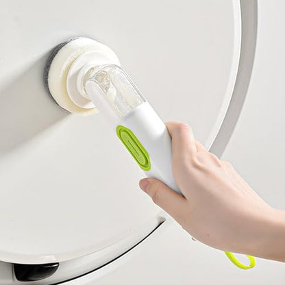 Genérico Soap Dispensing Brush, Dish Washing Brush with Pressure, Pot Sink with Automatic Liquid Addition – for Countertop Sink Bathroom Pots Pans