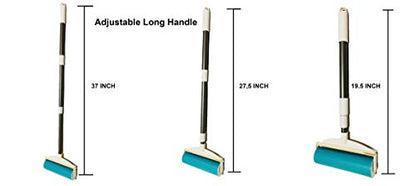 Sticky Resuable Tapeless Lint Roller Cat Dog Hair Remover with Long Handle Washable Tool Pet Shedding Brush Cleans Your Suit/Sofa 3 Diffrent Size One Set