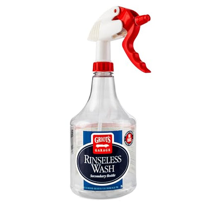 Griot's Garage Rinseless Wash Secondary Bottle with Sprayer, Durable, OSHA-Compliant, Features a Built-in Measuring Scale, 10489