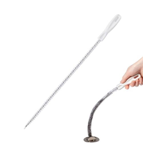2pcs Flexible Drain Hair Clog Remover Brush, Sink Dredge Cleaning Tool, Long Handle Pipe Cleaner for Bathroom & Kitchen