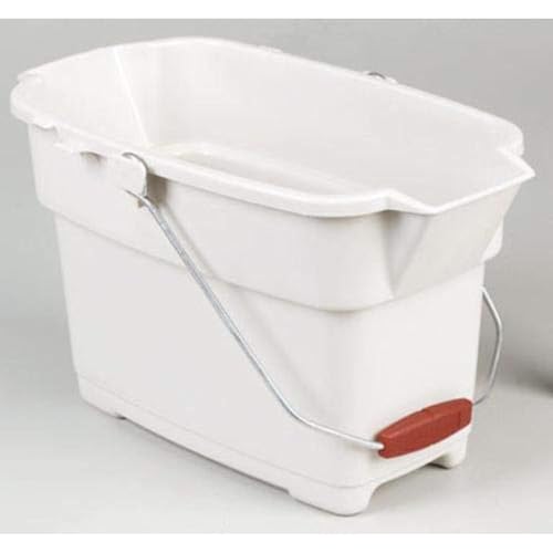 Rubbermaid Roughneck Square Bucket, 14-Quart, Bisque, Comfortable/Durable Pour Handle, Sturdy Pail Bucket for Household Cleaning/Mopping - color: Bisque, size: 14 QT., style: Square