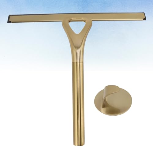 Stainless Steel Mini Squeegee Shower Squeegy Rechargeable Window Vac Window Squeegee for Glass Doors Walls, Sink, Mirror, Bathroom, Car Window Kitchen Mirror