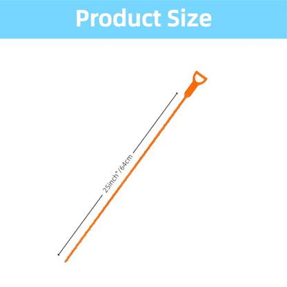 8 Pack 25 Inch Drain Snake Clog Remover Tool,Hair Cleaner for Shower, Kitchen Sink, Bathtub and Bathroom, Flexible Plastic Drain Auger Cleaning Tool
