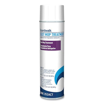Boardwalk Dust Mop Treatment, 17 oz Aerosol Spray, for Push Brooms, Will Not Damage Floors, Non Slippery, Multi Surface, Pine Scent