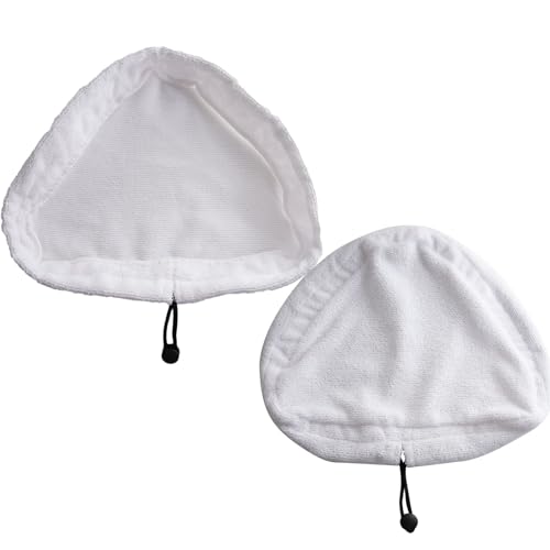 3Pcs Triangular Steam Mop Replacement Pads, Washable Microfiber Cleaning Pads 11.02 x 8.66 Inches