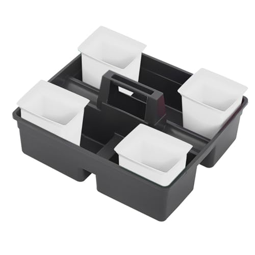 Portable Plastic Cleaning Supplies Organizer Basket Compact Utility Caddy for Hotel Household Easy to Clean Spacious Design Convenient Carry White - color: White
