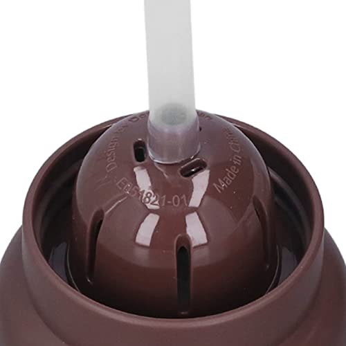 Srliya 2pcs Oil Container with Silicone Brush Oil Dispenser Bottle for Kitchen Grilling Baking Cooking (Coffee Color) - color: Coffee Color