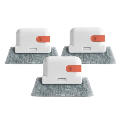 Magic Window Track Cleaner Set - 2026 Upgraded Handheld Brush for Slides, Tile Grout Lines, Shutter Slats, Car AC Vents & Narrow Gaps (Mix-3PCS) - color: Orange-3pcs