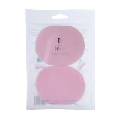 GoodJanes Facial Sponges for Sensitive Skin – Hypoallergenic Reusable Face Sponges for Gentle Cleansing & Light Exfoliation – Latex-Free, Non-Irritating Skincare Tools, 2-Pack
