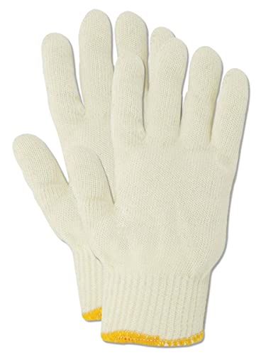 MAGID KnitMaster Cotton Glove, Knit Wrist Cuff, 7" Length, Women's (One Dozen) - size: 6/XS, style: 12 Pairs