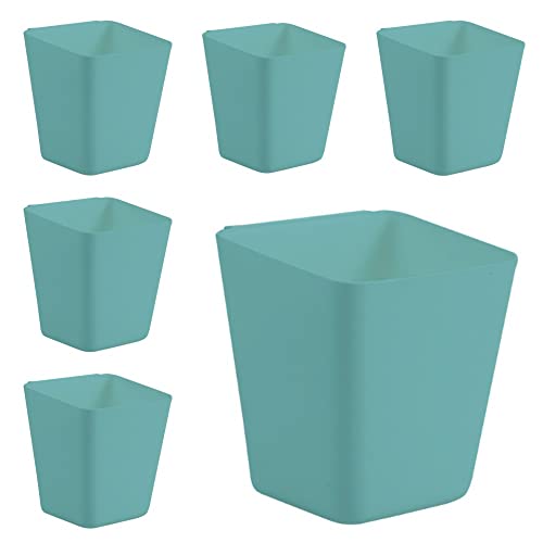 6 Pack Hanging Cup Holders, Wall Organizers, Rolling Cart Accessories Hanging Pen Holders Storage Containers Hanging Buckets for Home Decor Office, Kitchen, Art & Craft Supplies Accessories (green) - color: green