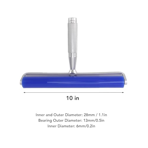 Professional Grade Antistatic Silicone Roller,Glue Silicone Rubber Pasting Tacky Soft Roller 6 Inch Dust Removal Tool with Aluminum Handle for Accurate in Workshops and (25.4cm / 10in) - size: 25.4cm / 10in