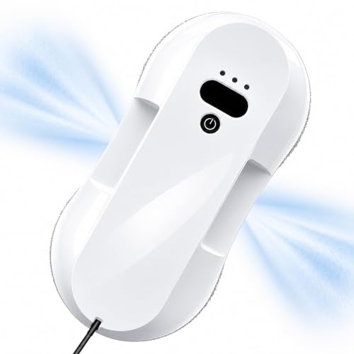 RINLAIN Window Cleaning Robot, 2026 Upgraded Robot Window Cleaner with 2700-3300Pa Variable Suction, Dual-Side Spray & Edge Detection for Glass Mirrors