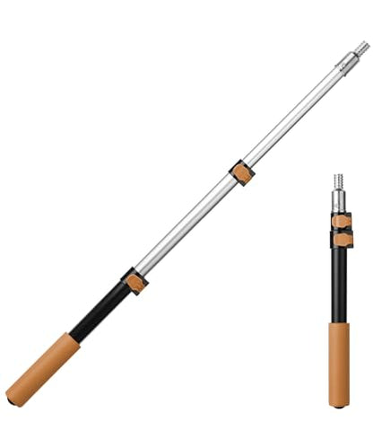 Bates- Telescopic Extension Pole, 3 Ft, Aluminum Alloy, Sturdy Multi-Purpose Extension Pole with Flip-Lock Design for Painting, Dusting and Cleaning - color: Black and Brown, size: 3 Ft, 1 Pack