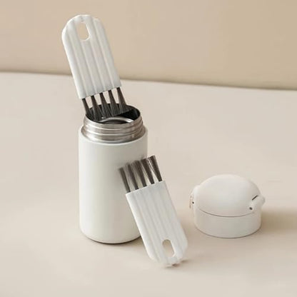 3PCS Cleaning Brush Keyboard Cleaner, Multi-Function Cleaner Tool Kit, Flexible Crevice Brush for Window Track, Cup Lids, Bottle Groove, Household Cleaning Tools (White)