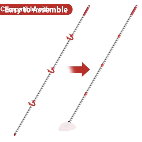 Spin Mop Replacement Head, Base, Handle Compatible with Ocedar Mop Set EasyWring 1-Tank Microfiber Spin Mop, 2 Refills Replacement Heads, 30-58in Handle and 1 Base Combo Set - color: New Set-centre 40% More (1-tank System)