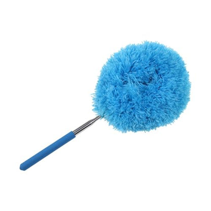Extendable Duster - 31.5 Inches Microfibre Duster | Stainless Steel Handle | - Adjustable Telescopic Reach | and Soft Fiber Head Perfect for Cleaning High Ceilings and Shelves At Home - color: Blue