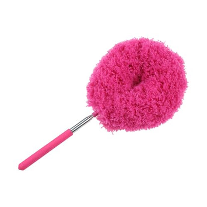 Extendable Cleaning Duster - Household Furniture Dusting Tool, Ceiling Fan Dust Remover | Flexible Telescopic Handle System, Bendable Microfiber Head with Soft Reach for High Area Cleaning - color: Red