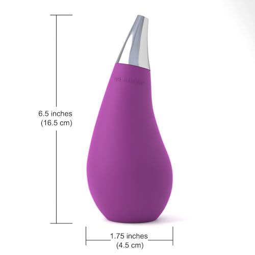 Kitchen Bathroom Counter top Squeezable Soap Dispensers Tear Drop Shape Bottle (Purple, ~7oz) - color: Purple, size: ~7oz