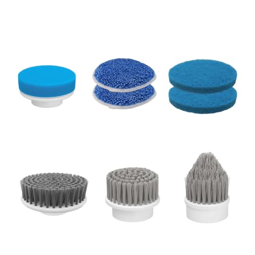 Electric Spin Scrubber Brush Set, Full-Body IPX7 Waterproof Cordless Electric Spin Brush with Power LCD Display, Cordless Electric Bathroom Cleaning Brush with 8 Brush Heads - size: Brushes
