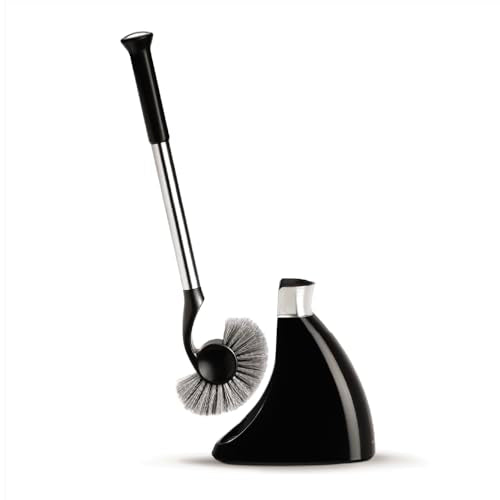 simplehuman Toilet Brush with Caddy Stainless Steel, Black - color: Black, size: Toilet Brush Only, style: Toilet Brush