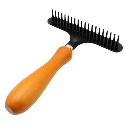 Handheld Carpet Rake, Hair Groomer Rug Rake, Carpet Groomer Rake, Shag Rug Rake, Cleaning Grooming Stainless Steel Hair Groomer Rug Rake for Beauty Salon, Deshedding Brush for Dogs