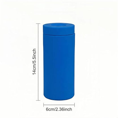 Dish Soap Dispenser for Kitchen, Silicone Squeeze Bottle for Dish Detergent (Blue) - color: Blue