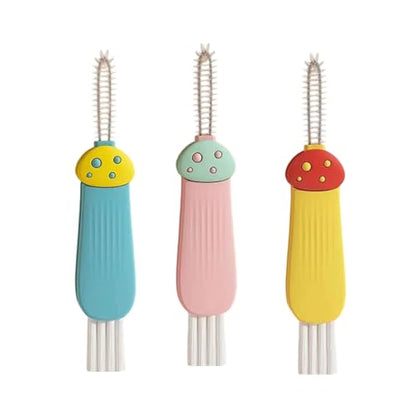 Creative Bendable Bottle Brush Cup Lid Multipurpose Scrubber for Narrow Spaces Home Kitchen Tool