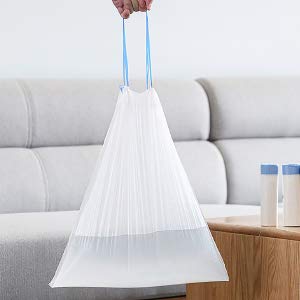 Charmount 4 Gallon Trash Bags - Drawstring small trash Bags for Bathroom, Kitchen, Bedroom, Office, 60 Count (Upgraded - Easy to Separate)… - size: 1 Count (Pack of 60)