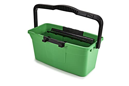 Unger AK015 Window Cleaning Kit PRO Set - Power Washer Sleeve, ErgoTec Squeegee, Bucket 18L, Liquid Glass Cleaner 1L, Safety Glass Scraper, Microfibre Cloth - Professional Window Cleaner, Green
