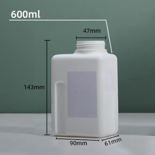 Empty Liquid Bottle, Refillable Portable Laundry Liquid Dispenser with Cap for Shampoo, Body Wash, Bath Lotions, 600ml leakproof lid - color: 600ml leakproof lid