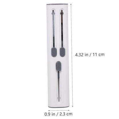 Housoutil Headphone Cleaning Brush Kit 5 in 1 Electronics Set Hidden Triple Heads Design for Keycap Puller Earphones