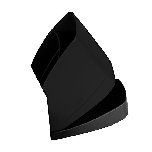 Casabella Sink Sider Duo Soap Dispensers with Sponge, Black and Chrome Plating - color: Black
