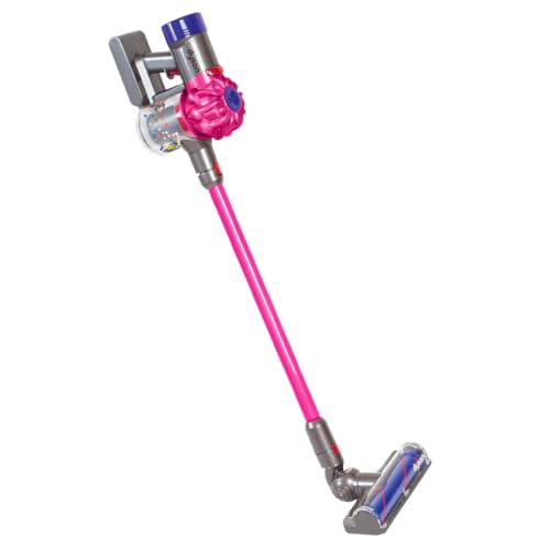 Casdon Dyson Cordless Vacuum Pink | Interactive & Officially Licensed Toy Dyson Vacuum For Children Aged 3+ | Realistic Role-Play Fun! - color: Pink