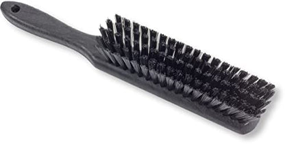 SPARTA 8 Inch Soft Counter Brush with Polyester Bristles and 5 Inch Handle, Color Coded Handheld Broom for Tables Countertops and Foodservice Surfaces, 13 Inch Overall Length, Black - color: Black