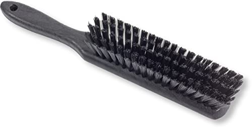 SPARTA 8 Inch Soft Counter Brush with Polyester Bristles and 5 Inch Handle, Color Coded Handheld Broom for Tables Countertops and Foodservice Surfaces, 13 Inch Overall Length, Black - color: Black