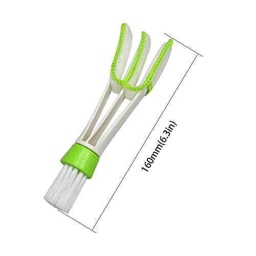 Multifunction Cleaning Brush for Car Air Vent - 2 Microfiber Sleeves Blinds Cleaner Tools for Keyboard Window Leaves Blinds Shutter 2 Pack