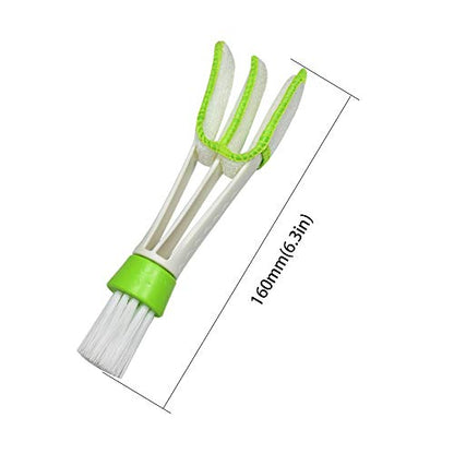 Multifunction Cleaning Brush for Car Air Vent - 2 Microfiber Sleeves Blinds Cleaner Tools for Keyboard Window Leaves Blinds Shutter 2 Pack