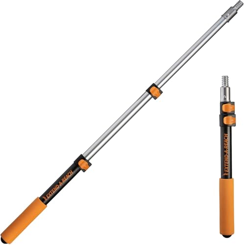1.5-3 ft Long Paint Roller Extension Pole // Multi-Purpose Telescopic Extension Pole with Universal Twist-on Metal Tip // Lightweight & Sturdy Extendable Pole for Painting Dusting and Window Cleaning - size: 3 feet