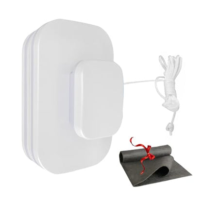 Magnetic Window Cleaner for High Rise Suitable for 3‑10MM Single‑Layer Glass,Double-Sided Window Cleaner Tool with Safety Rope