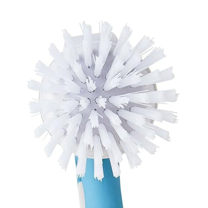 Non-Slip Grip Small Handy Scrubber, Blue – Compact Handheld Cleaning Brush for Sink, Counter, Tile and Tub, Durable Bristles for Everyday Household Scrubbing