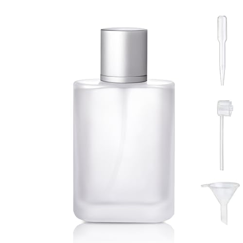 50ml/1.7 Oz Frosted Glass Spray Bottle Perfume Atomizer,Refillable Perfume Spray Bottle Perfume Bottles Empty with 3 Kinds of Perfume Dispenser (Frosted Glass 50ml) - style: Frosted Glass 50ml