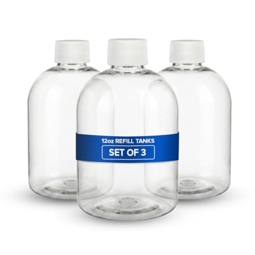 Replacement Spray Bottles for Nano Spray Gun, Water Bottle Spray for Wireless Nano Mist Sprayer, Accessory Bottles for Hair Salon, Plants & Cleaning, Universal Fit Empty Refillable Containers (3 Pack) - color: Clear Bottle
