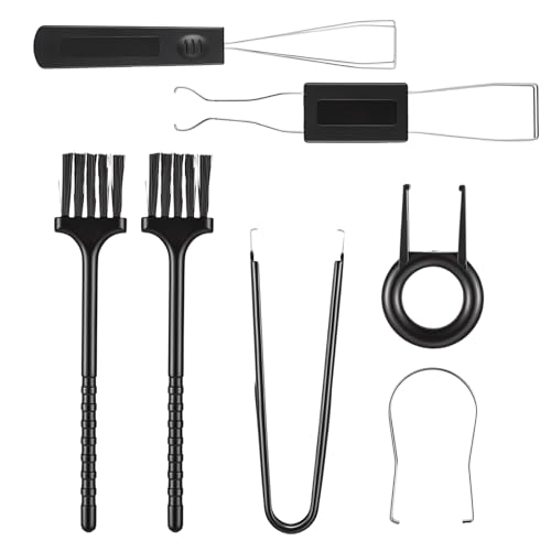 7 PCS Keyboard Cleaning Kit Mechanical Keycap Puller and Switch Puller Tool with Tweezers Precision Brushes Maintenance Set for Hot Swappable Gaming Keyboards Computer PC Laptop